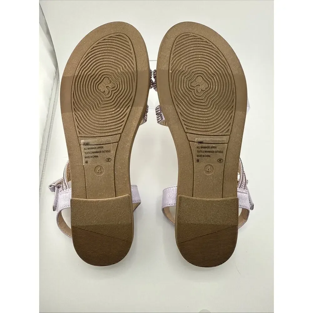 Jellypop Girls Size 4 Penny‎ style - Light Purple Crystal Strappy Sandals NWOT - Picture 7 of 7